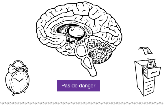 Brain doesn't detect danger